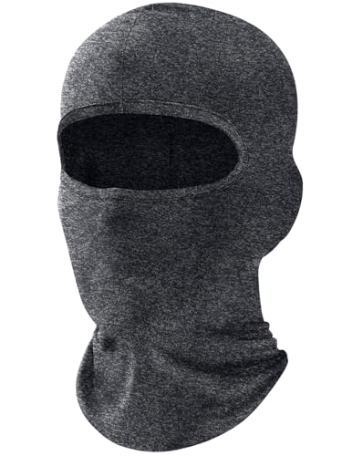 Fuinloth Balaclava Ski Mask, Motorcycle UV Protector Scarf, Summer Cooling Neck Gaiter for Men/Women Hemp Gray