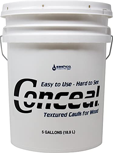 Sashco Conceal Textured Wood Caulking 5 Galón Gris miniatura 1
