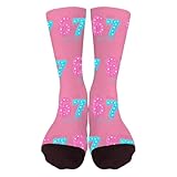 Dasongff 67 Meme Calcetines cálidos para hombre y mujer, calcetines de senderismo de lana merino, calcetín de invierno, adecuado para correr, senderismo, esquí, rosa, Talla única