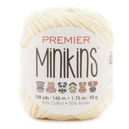 Premier Minikins Custard hilo compacto para evitar nudos en proyectos de ganchillo 2