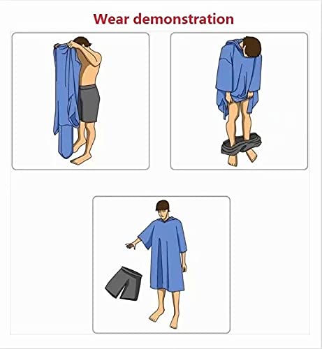Volwassen Strand Pak Verandering Gewaden Poncho Kap Strandlaken Geometrische Gedrukt Microfiber Sneldrogend Absorberende… - Image 3
