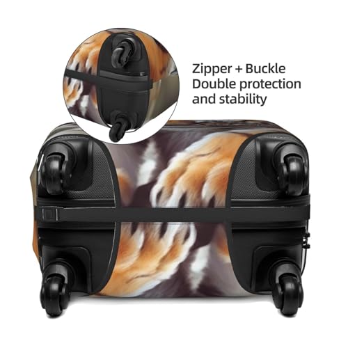 Cute Tiger Luggage Cover Stretch Washable Suitcase Protector Suitcase Cover Anti-Scratch Luggage Sleeve Elastic Suitcase Case Protector Baggage Cover Fits 18-32 Inch3