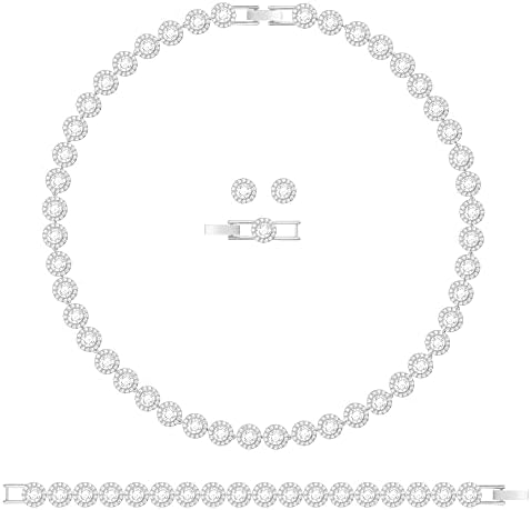 Swarovski Set Collane Angelic, bianco, Placcatura rodio
