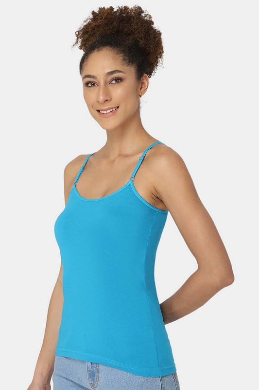 Image of Intimacy Cotton Camisole for Women with Adjustable Spaghetti Straps Comfortable Everyday Wear Camisole Slip for Women