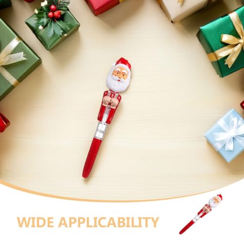 Bolígrafo luminoso de Papá Noel con luces LED y puños interactivos para regalar en Navidad 7