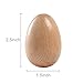 Wood Eggs Shakers, Musfunny 4pcs Wooden Egg Maracas Shakers Hand Percussion Instrument for Musical Education Party Classroom Prizes (Natural Wood)