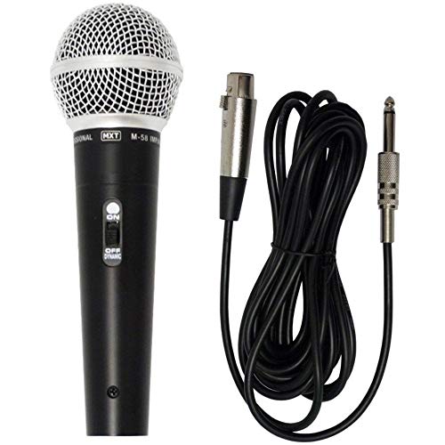 Microfone Dinâmico De Metal MXT M-58 Preto Cabo 3m