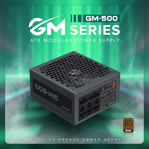 Image of GAMEMAX 500W 80+ Bronze Fully Modular Power Supply, ATX with Active PFC, 100-240V Full Range, Ultra Silent 140mm Fan, Premium Taiwan Capacitors (GM-500 Modular)