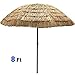 EasyGo - 8' Thatch Patio Tiki Umbrella Tropical Palapa Raffia Tiki Hut Hawaiian Hula Beach Umbrella