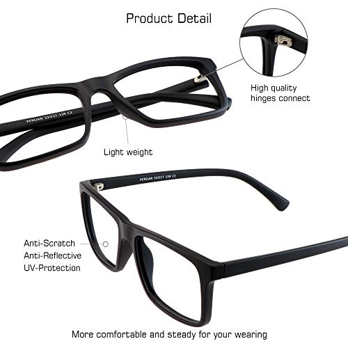 Image of VisionGlobal Blue Light Blocking Glasses for Women Men, Computer Reading, TV Glasses, Stylish Oval /Square Frame