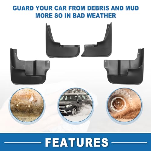 Image of Mud Flap Splash Guard with Mount Accessories Front & Rear Side Mud Guard for Toyota Sienna 2004-2006 (Set of 4)