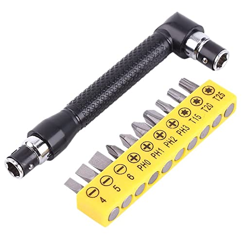 Fixinus 10 Piece Screwdriver Bits L-Shape Extension