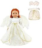 American Fashion World Gold and White Angel Outfit for 18-Inch Dolls | Premium Quality & Trendy Design | Dolls Clothes for Popular Brands