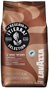 Lavazza Tierra! Selection Whole Bean Coffee Blend, Medium Roast, 2.2LB Bag , 100% Arabica, Rainforest Alliance Certified, sustainably grow