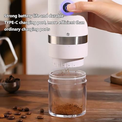Conical Burr Coffee Grinder - USB Charging Cordless Nut Mill | Rechargeable Conical Burr Grinder, Portable Electric Espresso Machine for Home and Travel Use - Image 6