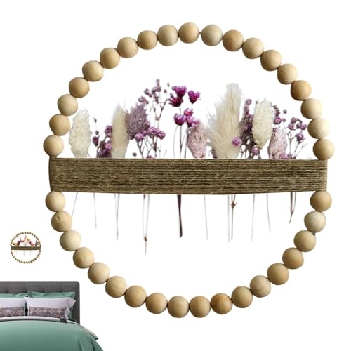 Couronne décorative chic bois authentique pour porte de grange moderne