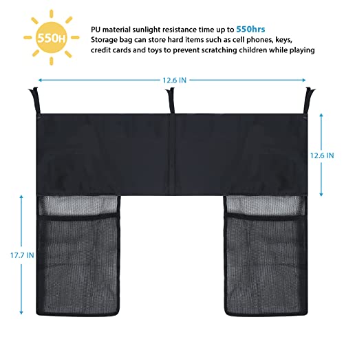 Image of HBTower Trampoline Ladder, 2 Steps with Wide Steps, Trampoline Storage Bag, Universal Hook, 220 lbs Capacity Trampoline Accessories for Children Kids, Black
