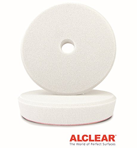 ALCLEAR Set de 2 Discos pulidor Suave para máquinas RUPES,para un Sistema de Disco Ø 163/150 x 30 mm, Blanco