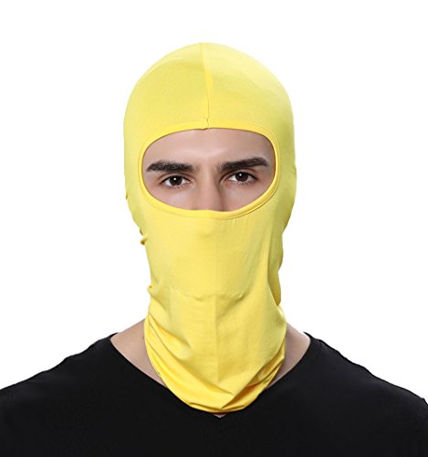 GANWAY Ski Mask Balaclava Hood Skullies Beanies Outdoor Sports Cycling Hat (Yellow) - Thumbnail 2