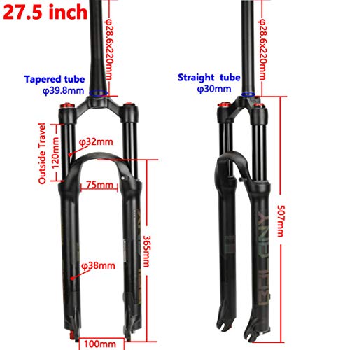 Fourche de bicyclette à absorption des chocs avec commande au guidon Line Control