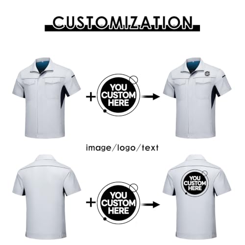 Camisa de trabajo personalizada reflectante de alta visibilidad para construccion con logo 3