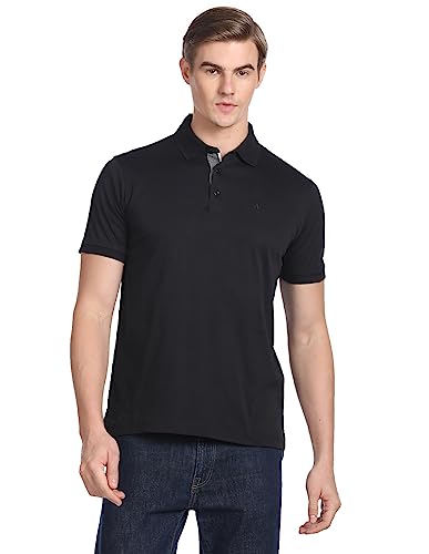 Image of Arrow Men's Cotton Solid Regular Fit Polo Shirts