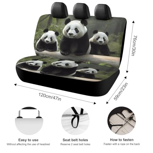 Housse de siège de voiture imperméable universelle panda anti-tache auto