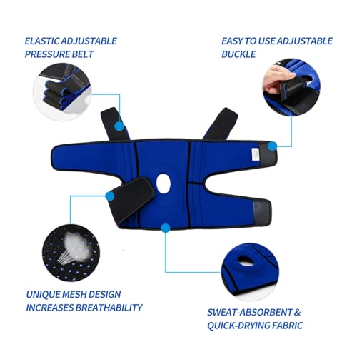 Image of DOUFURT Knee Brace for Men & Women, Side Stabilizers & Patella Gel Pads | Plus Size Adjustable Knee Brace Support Relieves Meniscus Tears, Knee Pain, Arthritis, ACL /MCL Recovery, Daily Activities
