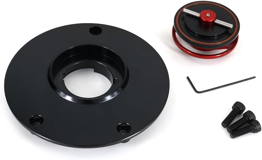 Xitomer Motorcycle 3 Holes Gas Tank Cap Cover Fuel Cap CNC Aluminum Alloy, Fit for ZX-6R 636 ZX636R 2007-2018, Z1000 2007-2021, ZX-14R 2006-2021, VERSYS 650 KLE650 2006-2021 Z800 (Red Cap)