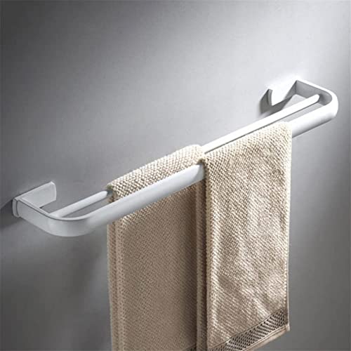 Porte-serviettes mural en laiton blanc de 57 cm pour une salle de bain chic