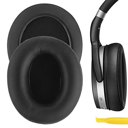 Geekria QuickFit Replacement Ear Pads for Sennheiser HD465, HD485 Headphones Ear Cushions, Headset Earpads, Ear Cups Cover Repair Part (Black)