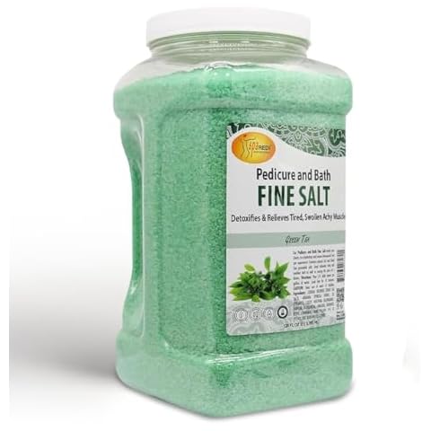 SPA REDI Detox Foot Soak Pedicure and Bath Fine Salt, Green Tea, 128 Oz Cover