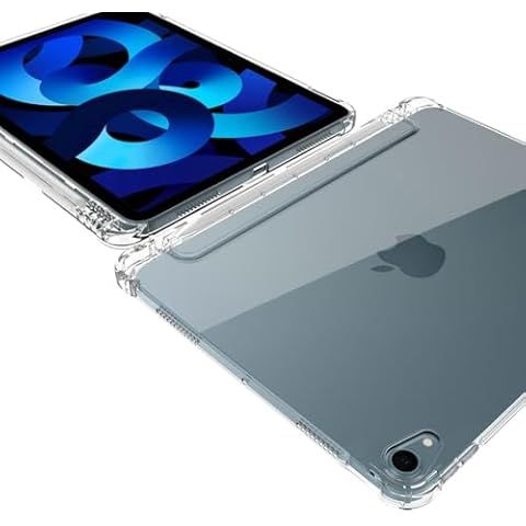 Zrengp Clear TPU Shockproof Case with Pen Slot for Apple iPad 10th 10.9" A2696 A2757 A2777 A3162,Lightweight Transparent Silicone Flexible Soft Back Cover Pencil Holder(for iPad 10th 10.9" 2022 2023) Cover