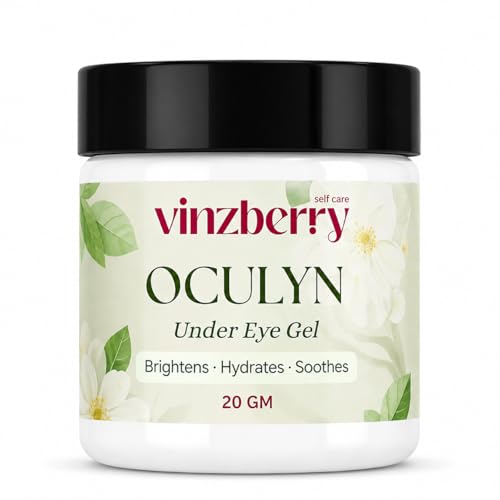 Image of VINZBERRY Oculyn Under Eye Gel, Reduces Dark Circles & Puffiness, with Niacinamide, Hyaluronic Acid, Aloe Vera & Green Tea, 20g