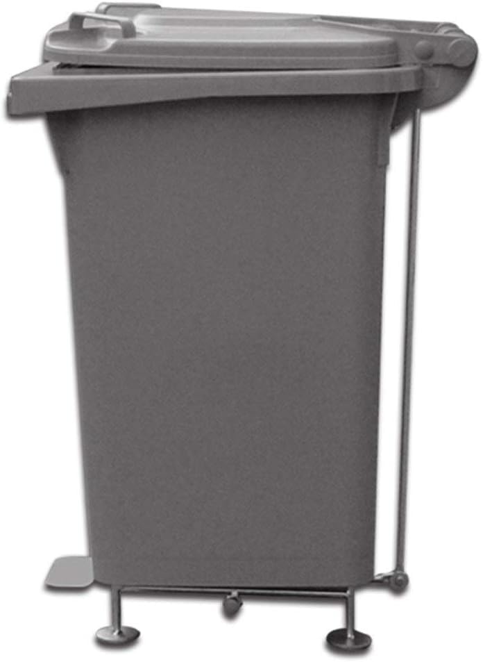 Cubo de basura exterior cuadrado de gran capacidad con tapa abatible para patio 6