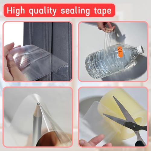 Image of Window Sealing Tape, Window AC Insulation Tape,2 Inch x 165 FT(55 Yards) | Waterproof Blocker for Cold Heat Air, Windproof, No Residue Strong Adhesive