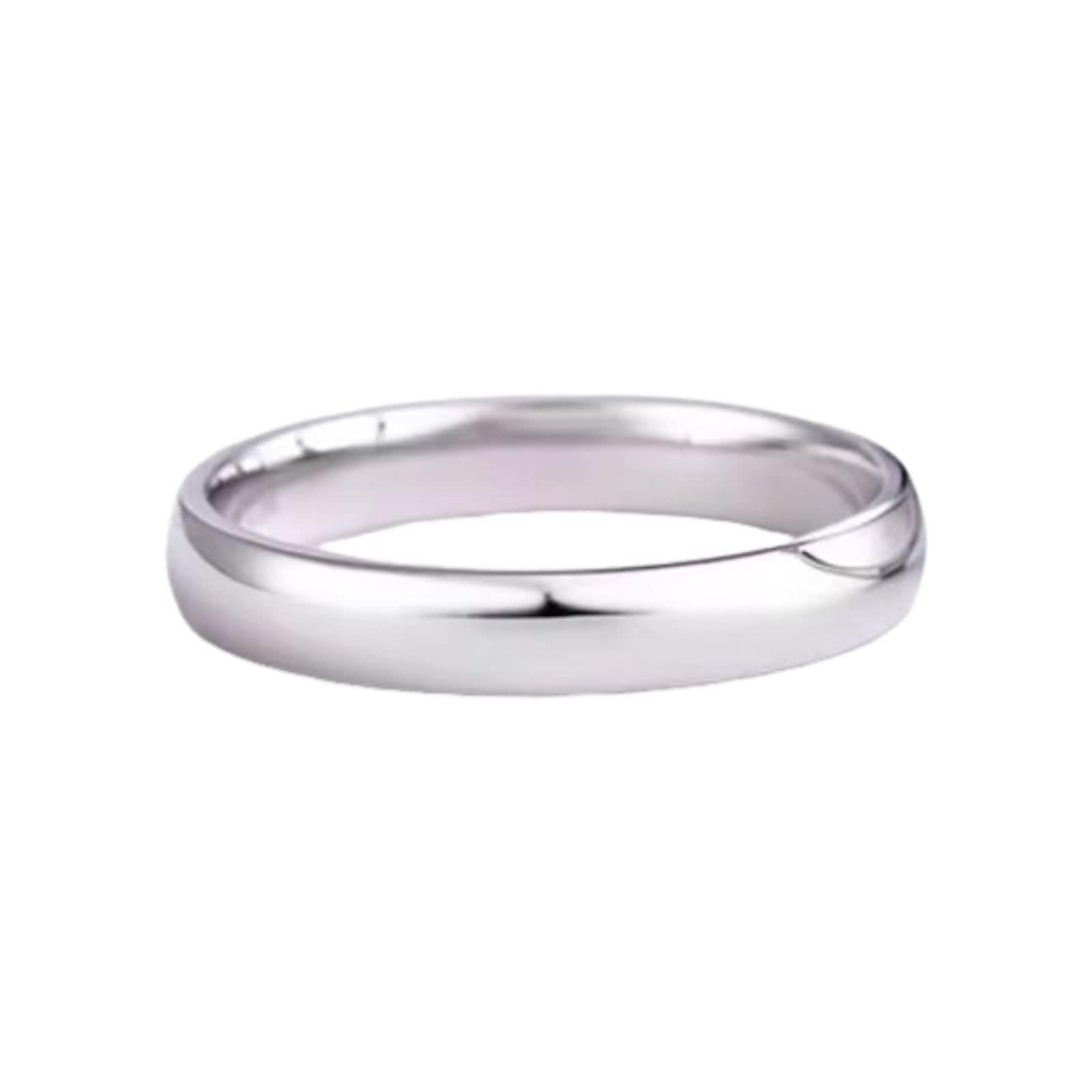 Anillo de compromiso de oro 375, anillo Promise para hombre con diamante blanco de 0,02 quilates, plata de ley de 9 quilates, oro blanco de 9 quilates, talla 52 (16,6)
