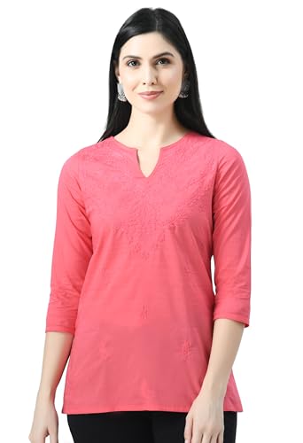 Image of QAZMI Women's Cotton Straight Embroidered Kurti