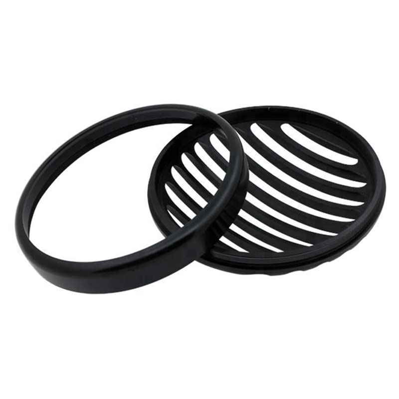 Grille phare moto contre les gravillons pour Bobber noir rétro - 5