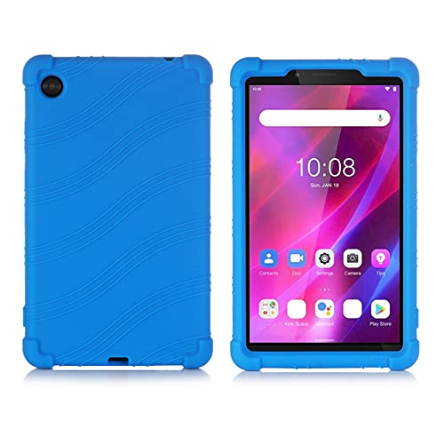 Coque Lenovo Tab M7 en silicone souple bleu foncé pour modèles 2019 et 2021