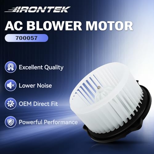 Image of IRONTEK HVAC Heater Blower Motor Fan 700057 Fit for Toyota 2003 2004 2005 2006 2007 2008 Corolla /Matrix Blower Fan Replace 8710302370 700057 TO3126102 87103-02070 8710302050 615-50187
