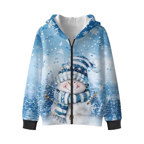 Girl's Fleece Hoodies with Long Sleeve, Full Zipper Hoodies Casual Jacket, Child's Hooded Sweatshirt Fall Clothes
