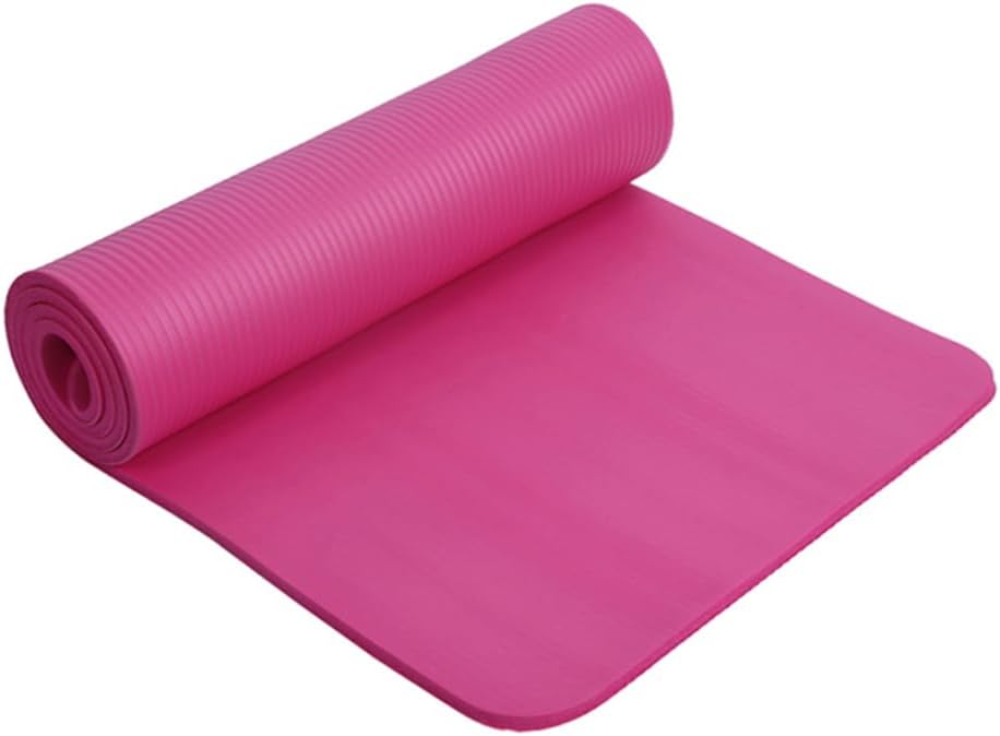 Extra Thick High Density Yoga Mat for Women Non Slip Exercise Mat with Carrying Strap Durable for Home and Gym Workouts Pink