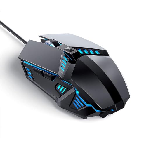 Image of Aimery Wired Gaming Mouse Macros Computer mice Mechanical 5 Colors Breathing Light with Silent 6 Keys USB Braided Rope 4 Speed DPI Ergonomics with PC /Laptop