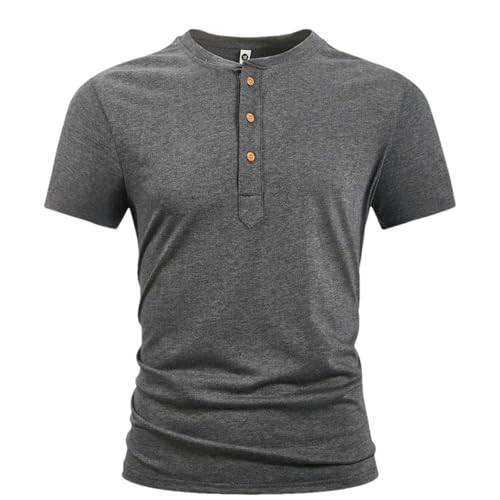 T-shirts pour hommes hauts légers d'été à manches courtes unis