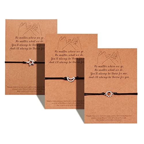 YELUWA Sole Luna Stella Pinky Promise Braccialetti...