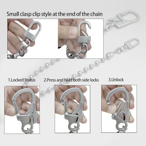 Image of Ahiller Mens Wallet Chain with Heavy Duty Keychain Carabiner Clip