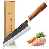 HERITEDGE Ho Classic | Couteau de chef professionnel 17 cm | Acier au carbone 60–61 HRC | Fabriqué à la main au Vietnam | Manche en tamarinier | Tranchant comme un rasoir | Artisanat vietnamien