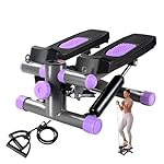 Steppers for Exercise at Home, Mini Stepper with Resistance Bands Quiet Portable Stair Stepper for Buttocks Lifting and Body Shaping