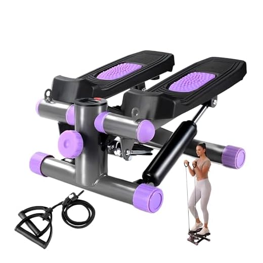 YYJO Steppers for Exercise at Home, Mini Stepper with Resistance Bands Quiet Portable Stair Stepper for Buttocks Lifting and Body Shaping